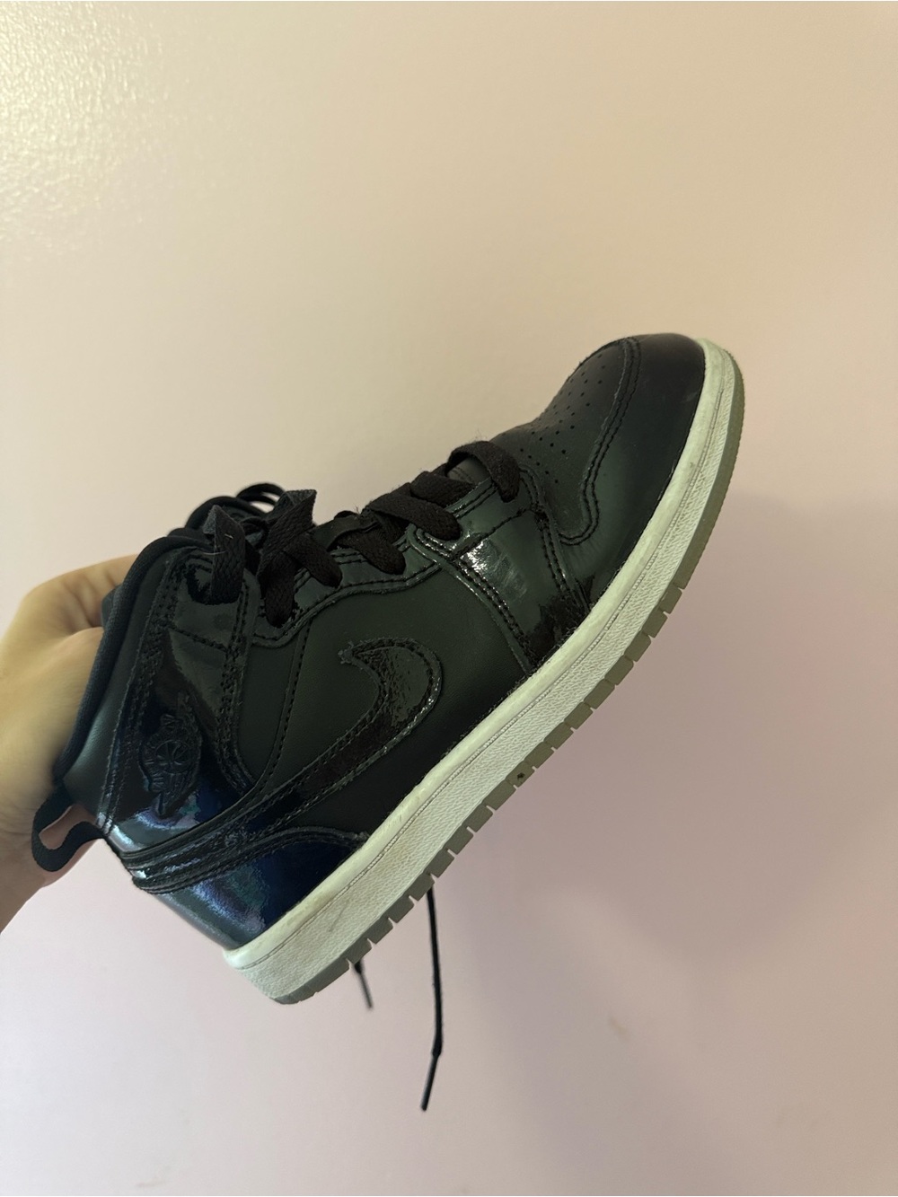 Nike Kids Black and White High-Top Sneakers